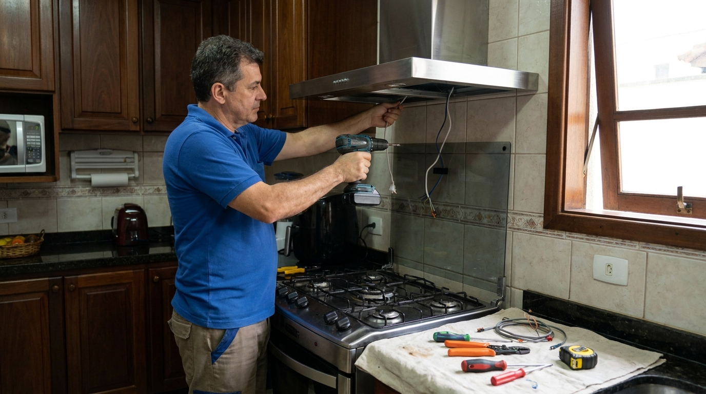 Instalacao de coifa e exaustor residencial em Feira de Santana‑BA