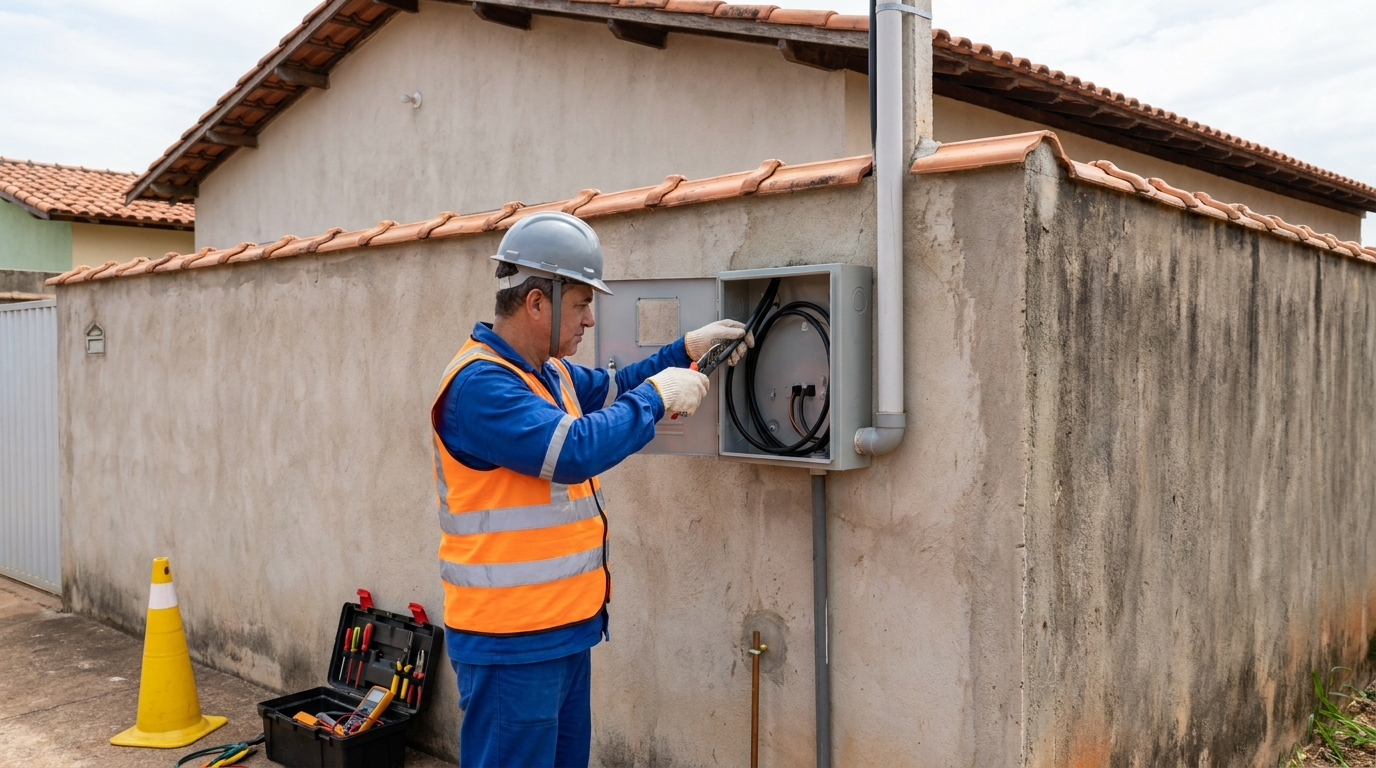 Instalacao de padrao de energia profissional em Feira de Santana‑BA