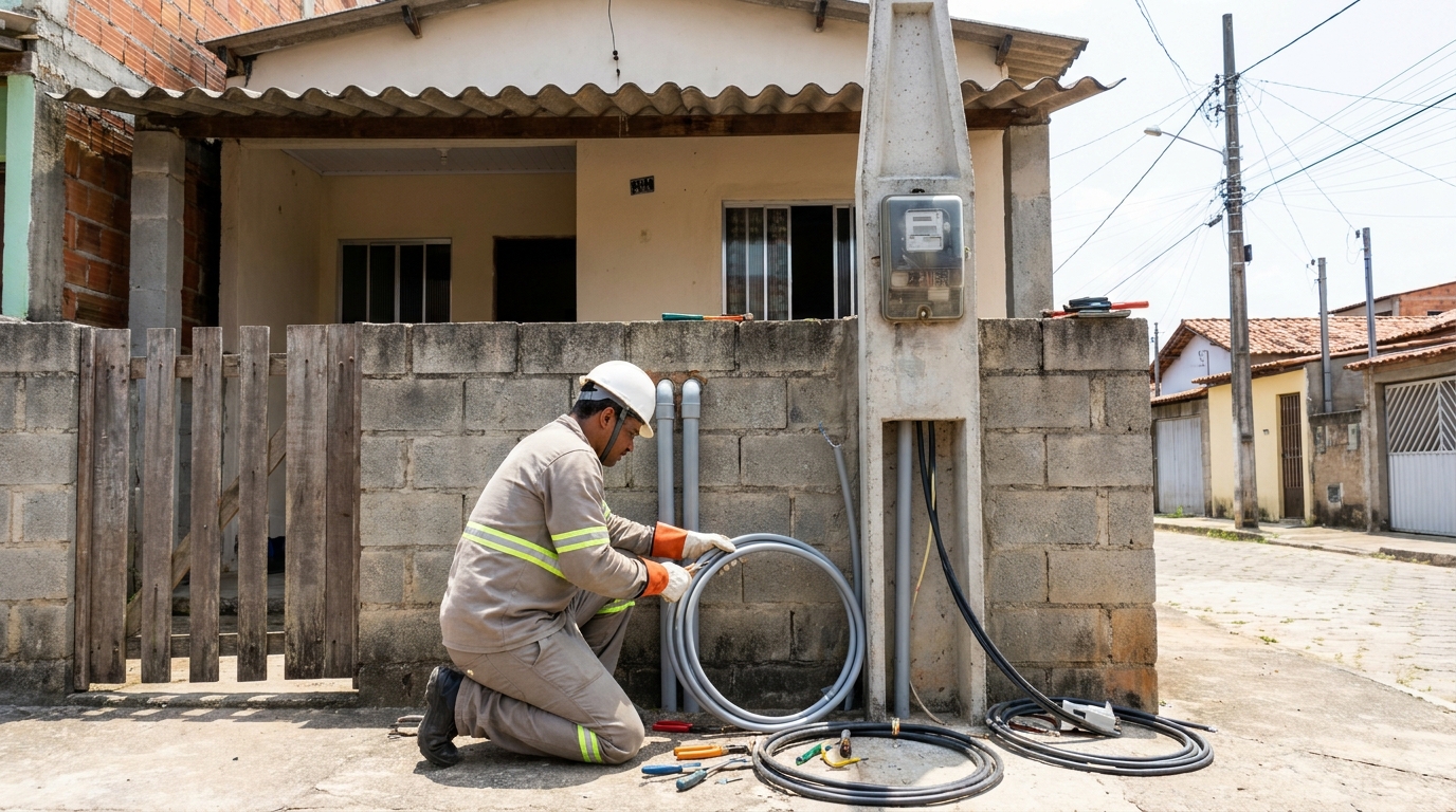 Instalacao de padrao de energia residencial em Feira de Santana‑BA