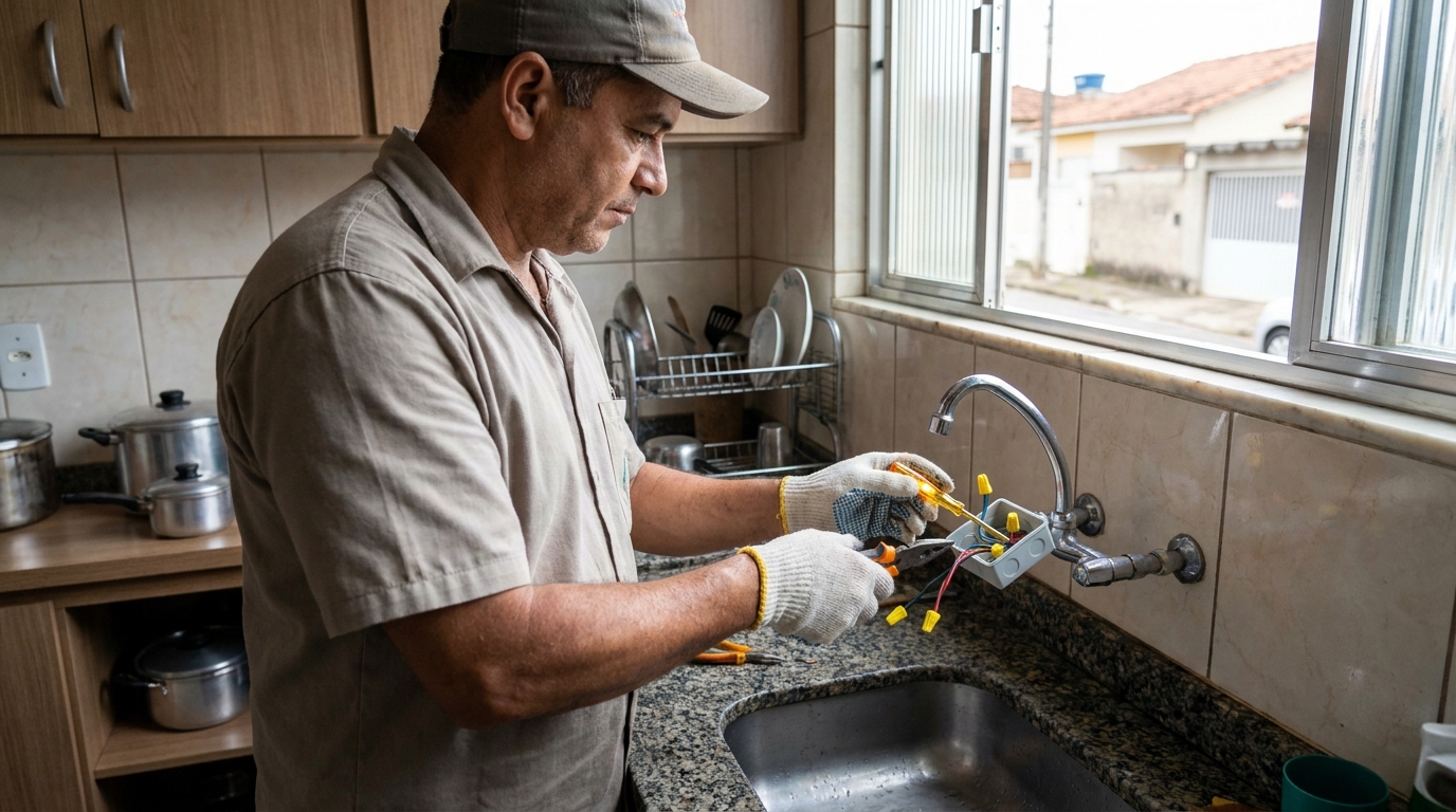 Instalacao de torneira eletrica profissional em Feira de Santana‑BA