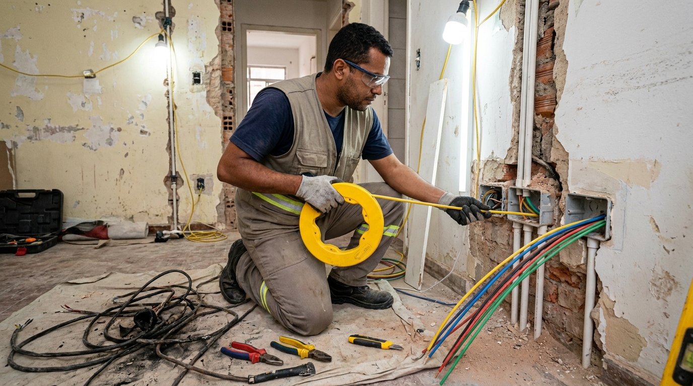 Troca de fiacao eletrica profissional em Feira de Santana‑BA